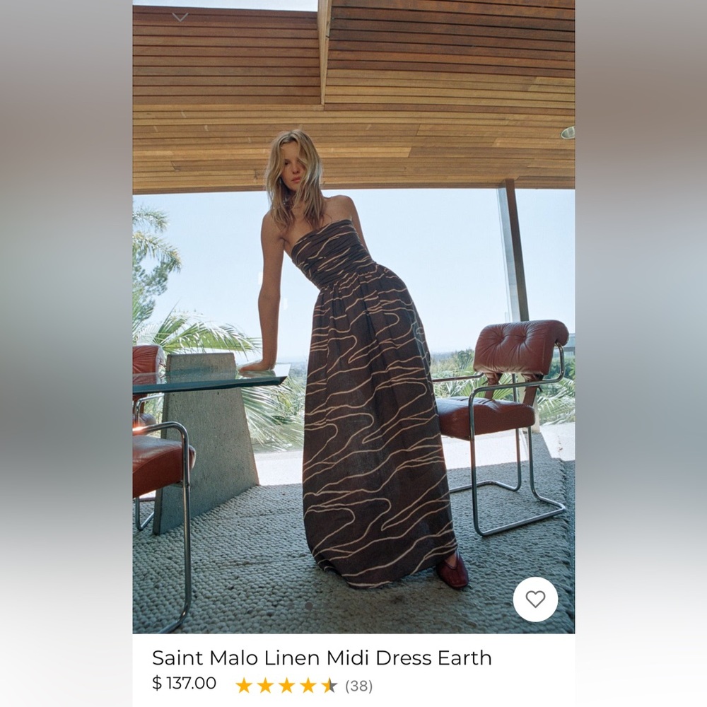 VRGGRL Linen midi dress